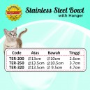 Stainless Steel Bowl With Hanger For Cat