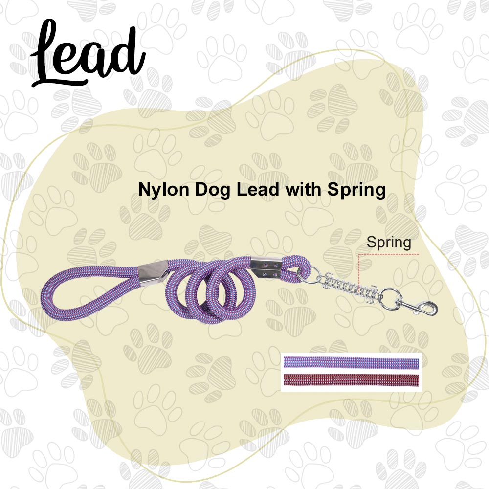 Nylon Dog Lead With Spring